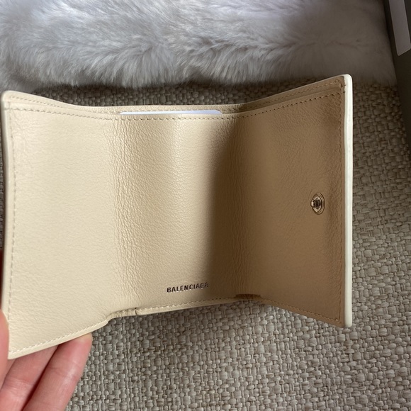 New Authentic Balenciaga Mini Papier Card Case Trifold Wallet - Picture 5 of 6